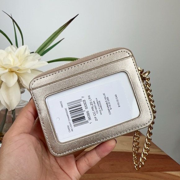 NWT Coach Leather Zip Card Case - Picture 4 of 6